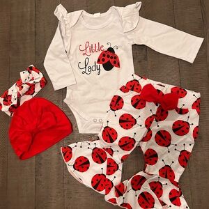Lady bug outfit set